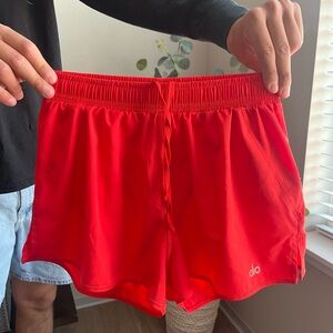 Red alo shorts